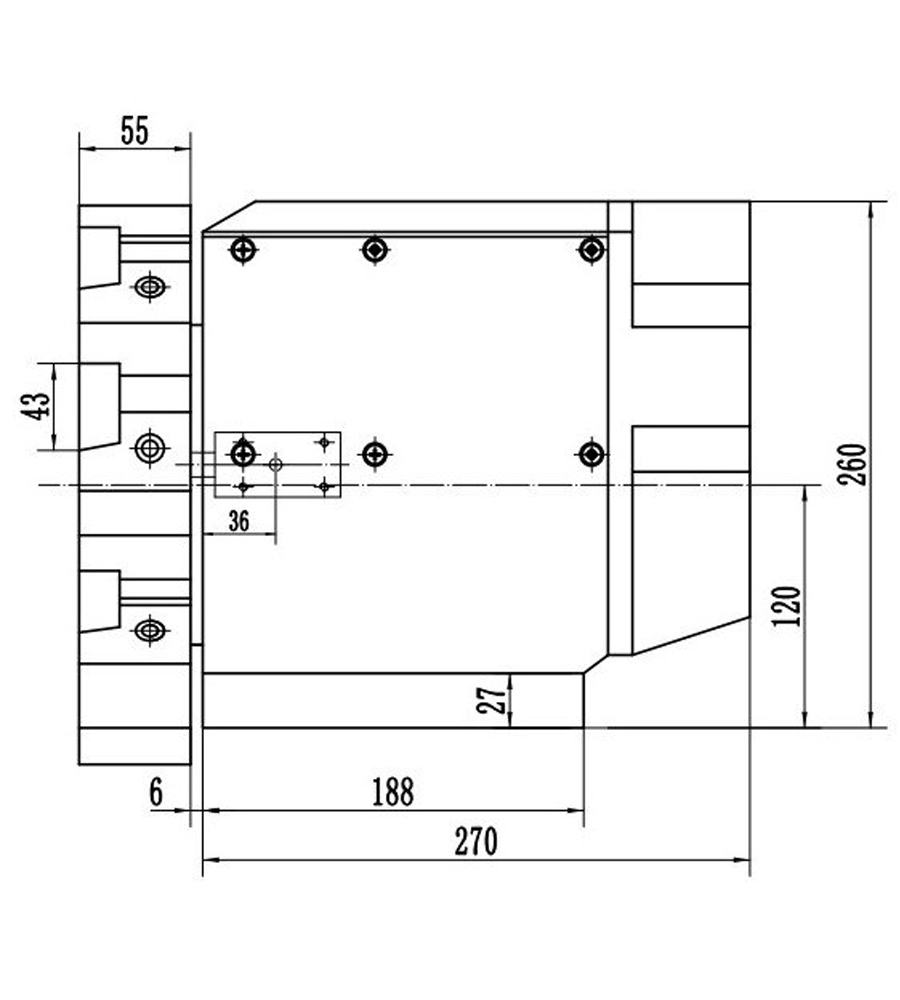 Схема револьверной головки XWD120-8
